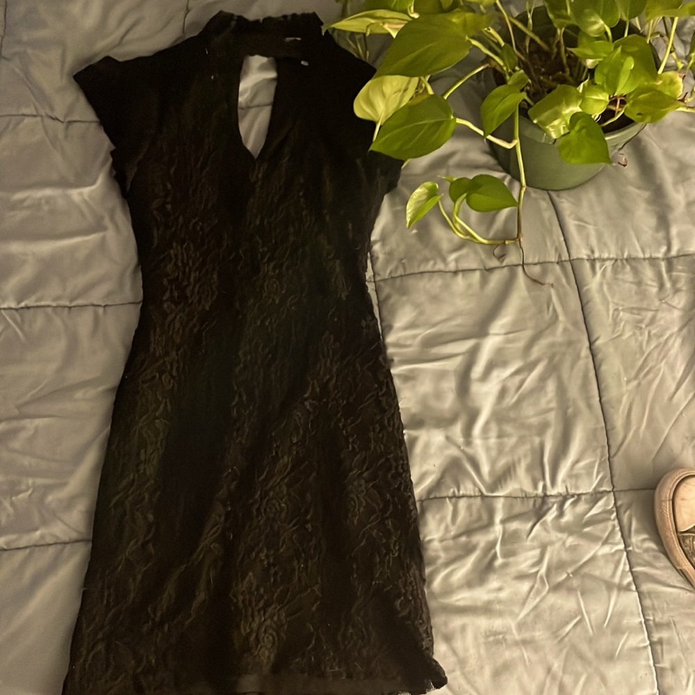 Black mini dress